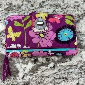 Vera Bradley | Retired Flutterby Turnlock Ziparound Wallet